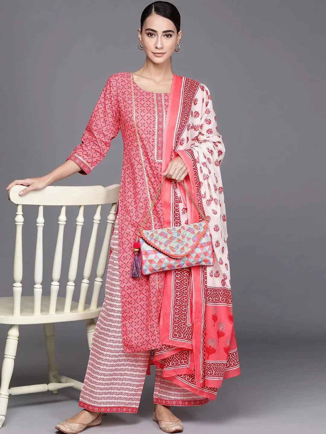 Buy Pink Printed Cotton Suit Set - 20347F-XS | Libas Ethnic Wear Online
Buy Pink Printed Cotton Suit Set - 20347F-XS | Libas Ethnic Wear Online