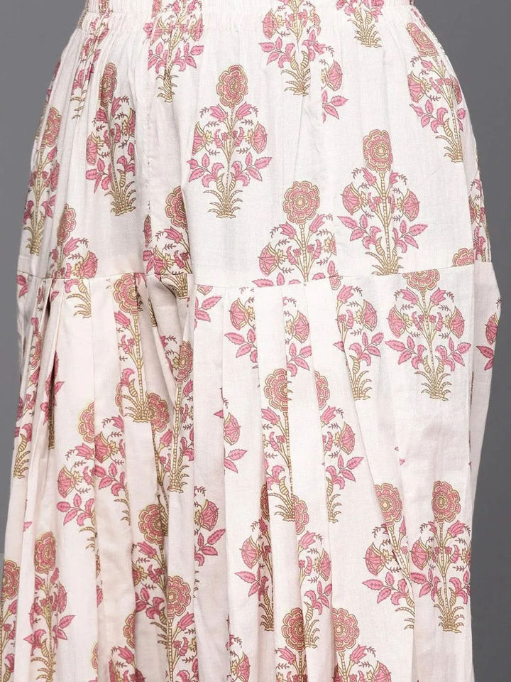 Pink Printed Cotton Suit Set - Libas