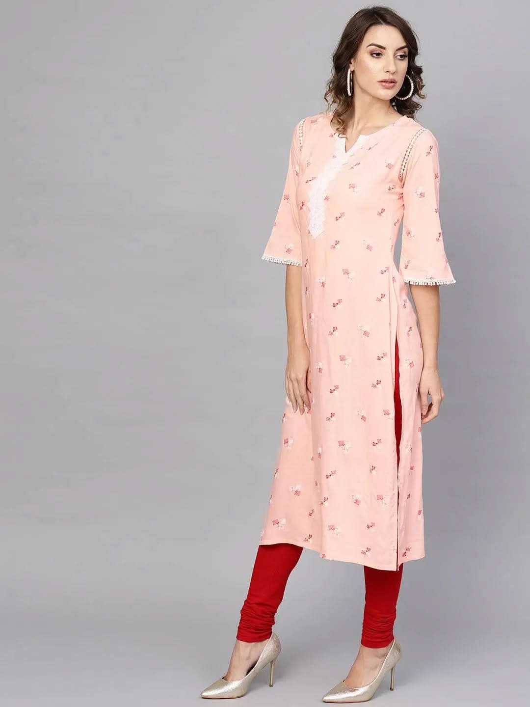 Pink Printed Rayon Kurta
Pink Printed Rayon Kurta