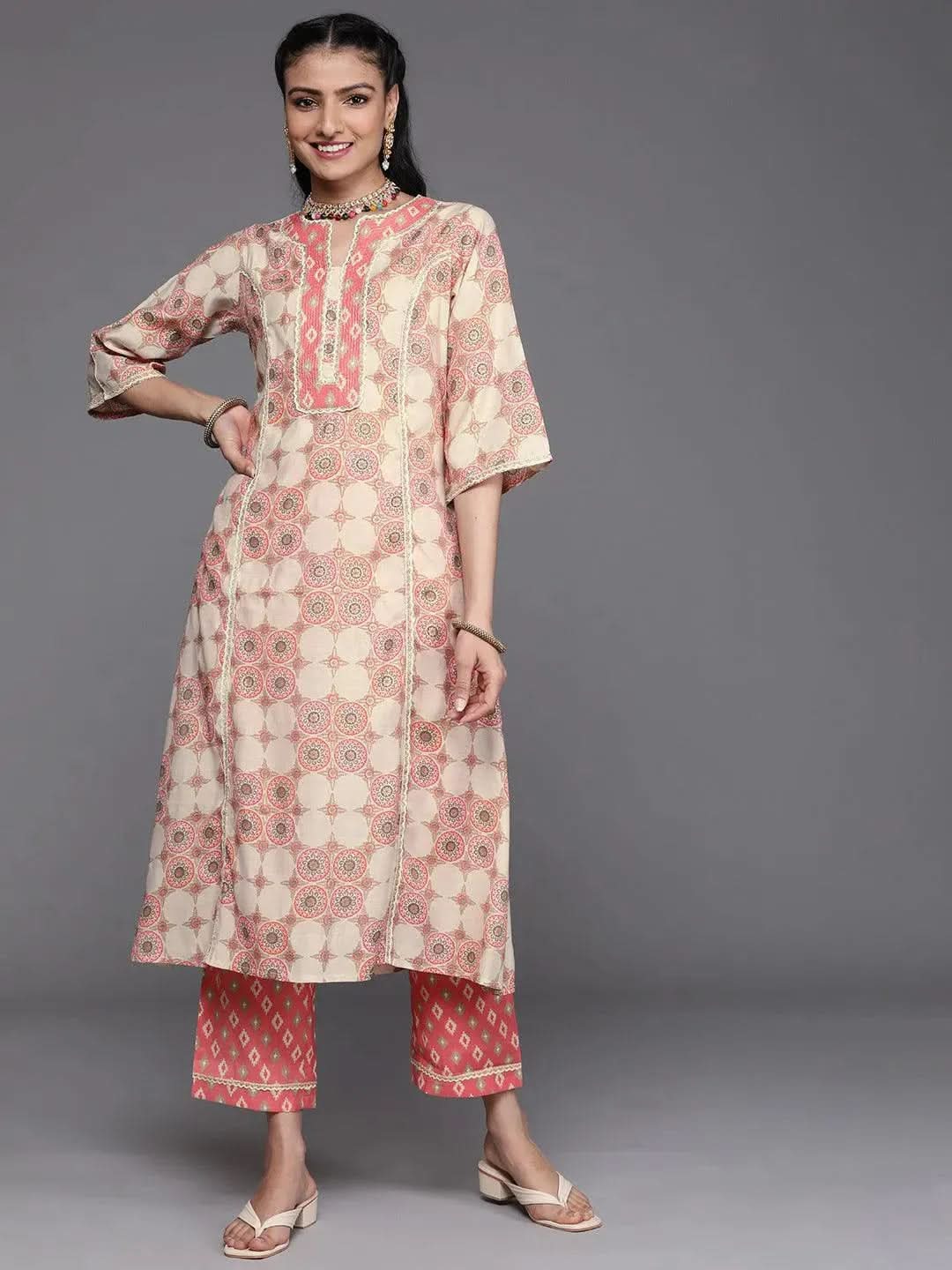 Buy Pink Printed Silk Kurta - 23292O- | Libas Ethnic Wear Online 
Buy Pink Printed Silk Kurta - 23292O- | Libas Ethnic Wear Online