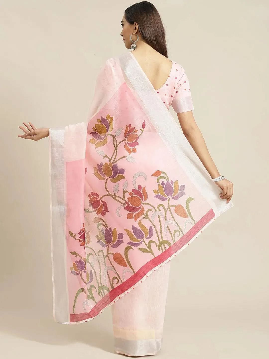 Pink Solid Cotton Saree
Pink Solid Cotton Saree