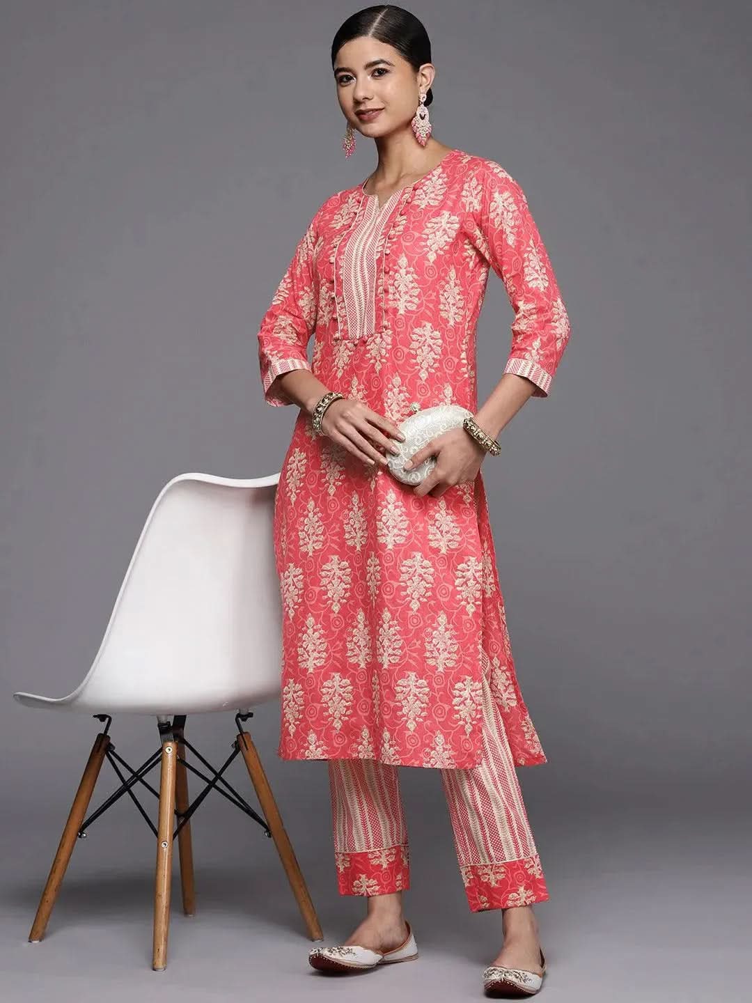 Pink Striped Cotton Trousers
Pink Striped Cotton Trousers