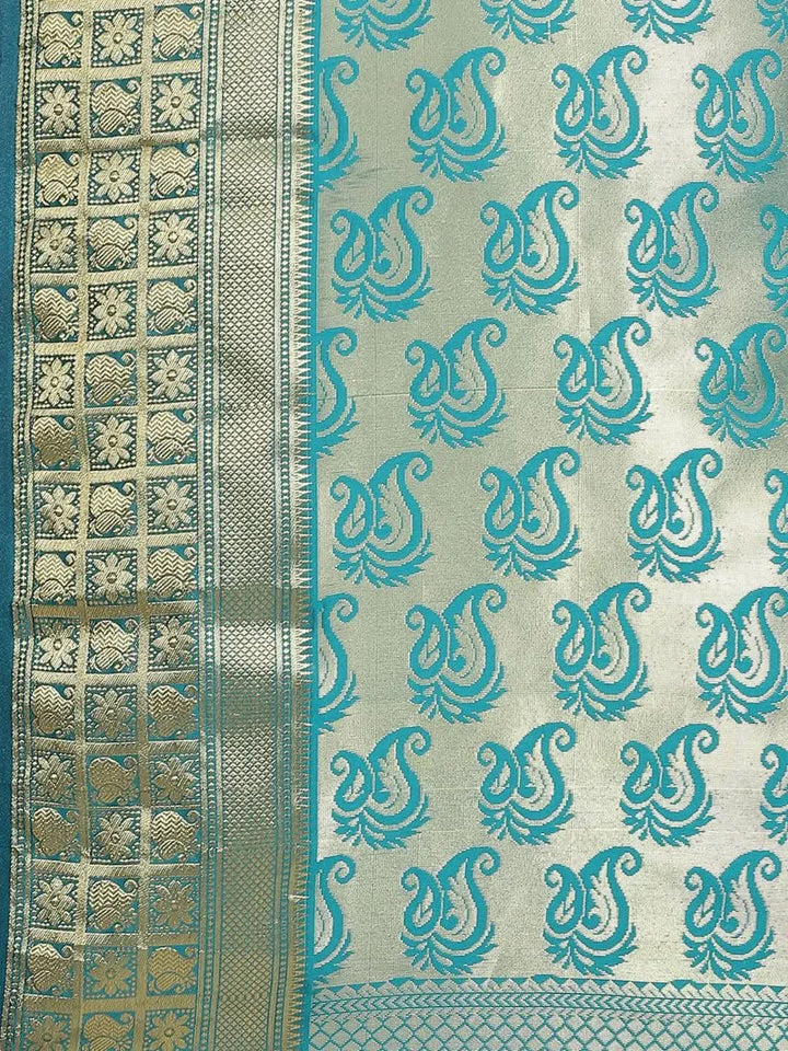 Pink Woven Design Brocade Saree - Libas