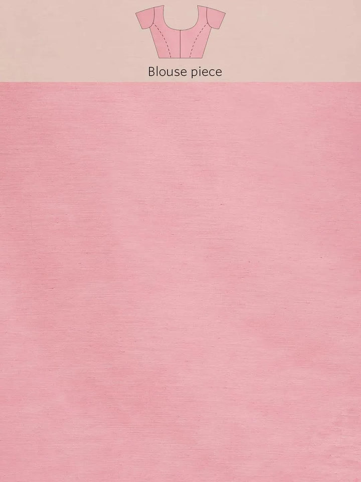 Pink Woven Design Brocade Saree - Libas