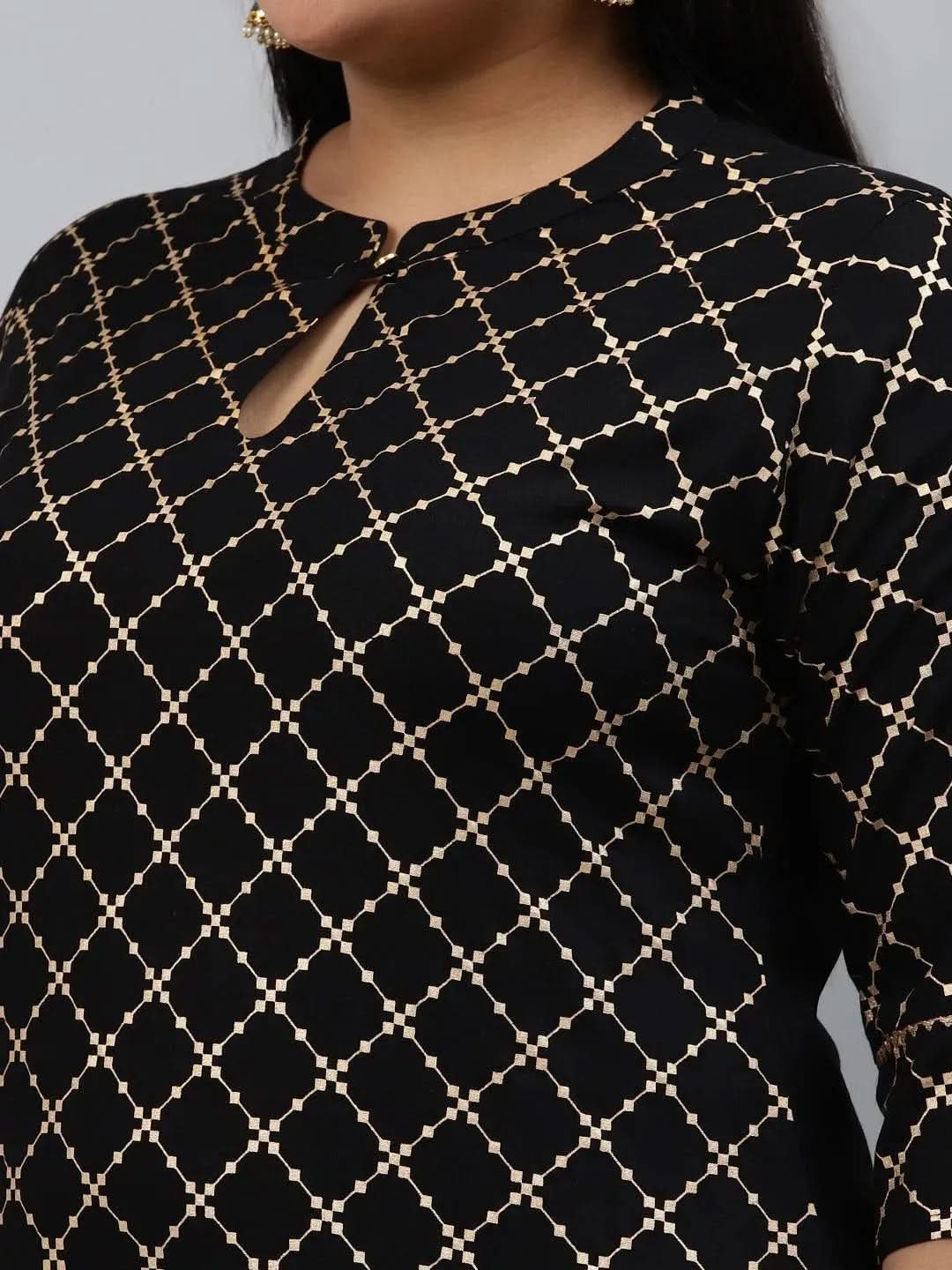 Buy Plus Size Black Checkered Rayon Kurta - 11066-6XL | Libas Ethnic Wear Online
Buy Plus Size Black Checkered Rayon Kurta - 11066-6XL | Libas Ethnic Wear Online