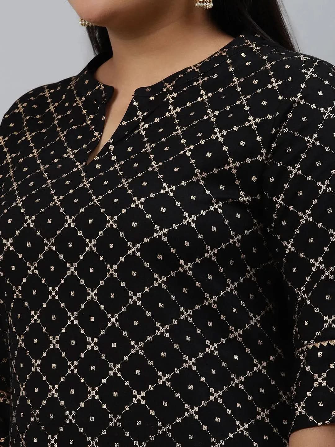 Buy Plus Size Black Checkered Rayon Kurta - 11069-3XL | Libas Ethnic Wear Online
Buy Plus Size Black Checkered Rayon Kurta - 11069-3XL | Libas Ethnic Wear Online