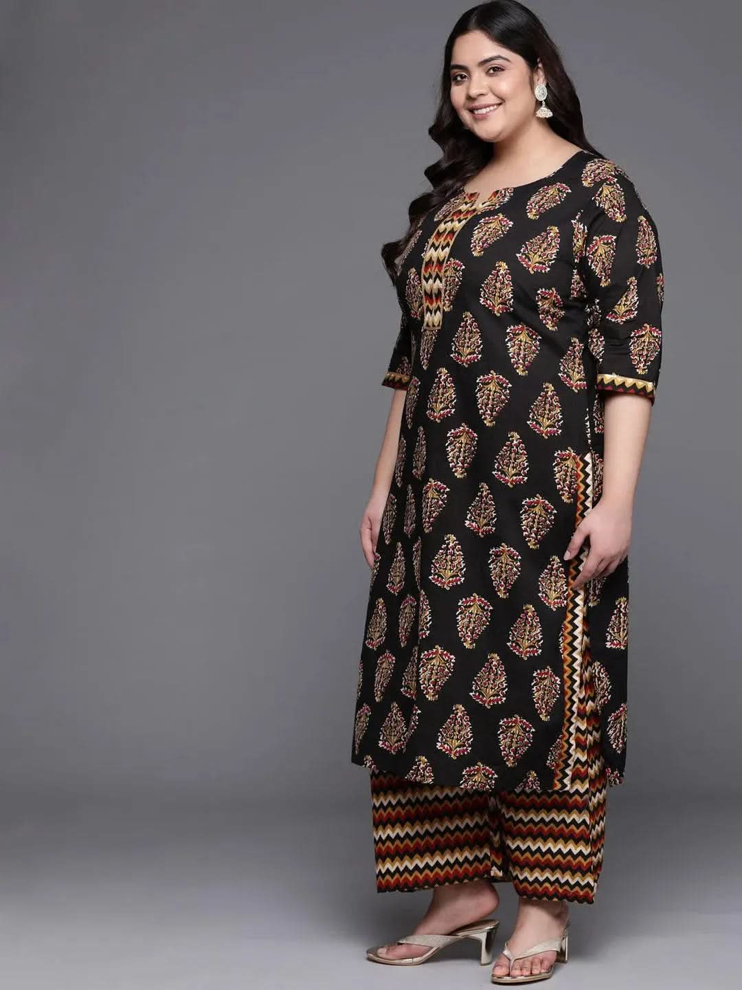 Buy Plus Size Black Printed Cotton Suit Set - 15119O- | Libas Ethnic Wear Online
Buy Plus Size Black Printed Cotton Suit Set - 15119O- | Libas Ethnic Wear Online