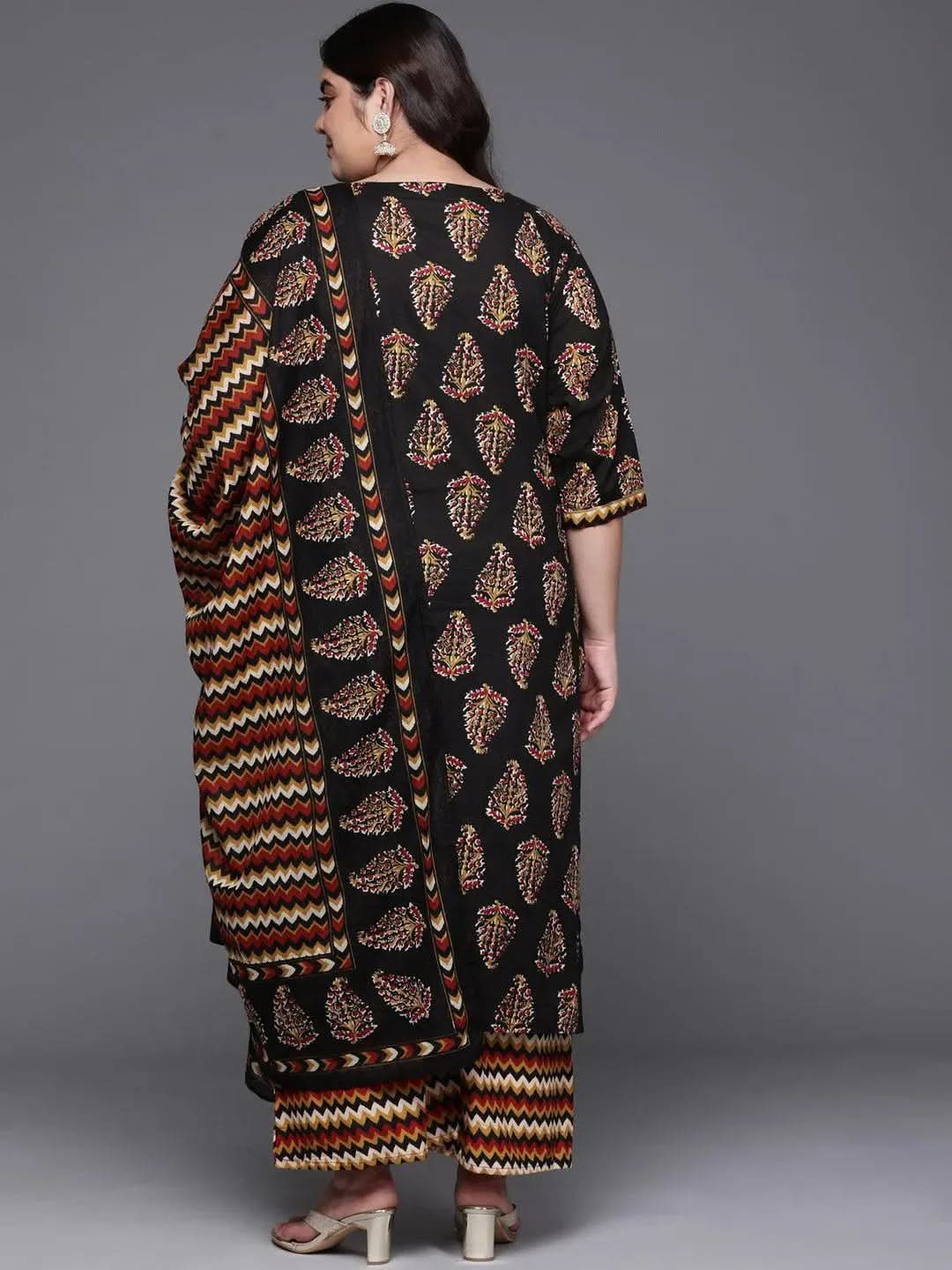 Buy Plus Size Black Printed Cotton Suit Set - 15119O-3XL | Libas Ethnic Wear Online
Buy Plus Size Black Printed Cotton Suit Set - 15119O-3XL | Libas Ethnic Wear Online