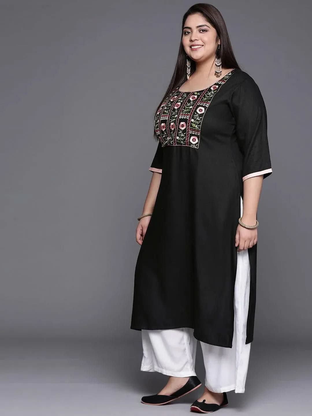 Buy Plus Size Black Solid Wool Kurta - 11119- | Libas Ethnic Wear Online
Buy Plus Size Black Solid Wool Kurta - 11119- | Libas Ethnic Wear Online