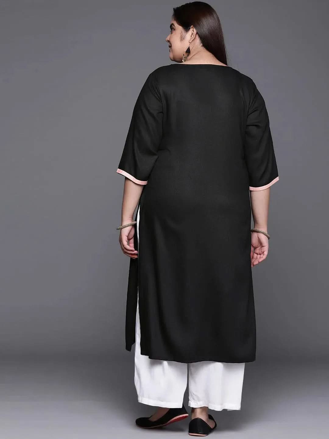 Buy Plus Size Black Solid Wool Kurta - 11119-6XL | Libas Ethnic Wear Online
Buy Plus Size Black Solid Wool Kurta - 11119-6XL | Libas Ethnic Wear Online