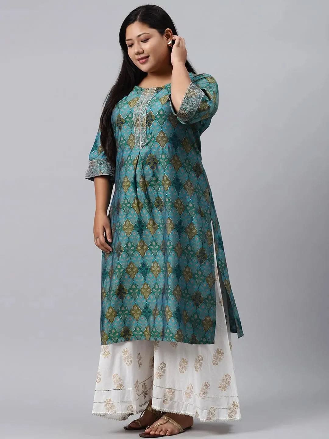 Buy Plus Size Blue Printed Chanderi Silk Kurta - 11111- | Libas Ethnic Wear Online
Buy Plus Size Blue Printed Chanderi Silk Kurta - 11111- | Libas Ethnic Wear Online