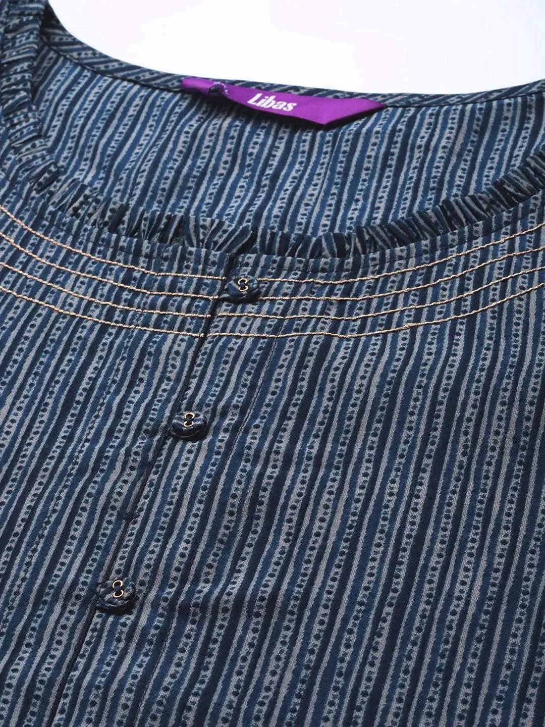 Buy Plus Size Blue Printed Chanderi Silk Kurta - 25075O-3XL | Libas Ethnic Wear Online 
Buy Plus Size Blue Printed Chanderi Silk Kurta - 25075O-3XL | Libas Ethnic Wear Online