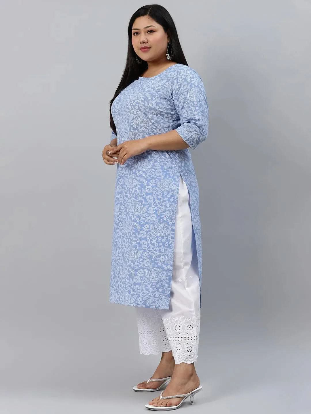 Buy Plus Size Blue Printed Cotton Kurta - 11058- | Libas Ethnic Wear Online
Buy Plus Size Blue Printed Cotton Kurta - 11058- | Libas Ethnic Wear Online