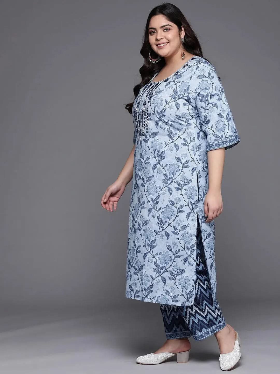 Buy Plus Size Blue Printed Cotton Suit Set - 15120O- | Libas Ethnic Wear Online
Buy Plus Size Blue Printed Cotton Suit Set - 15120O- | Libas Ethnic Wear Online