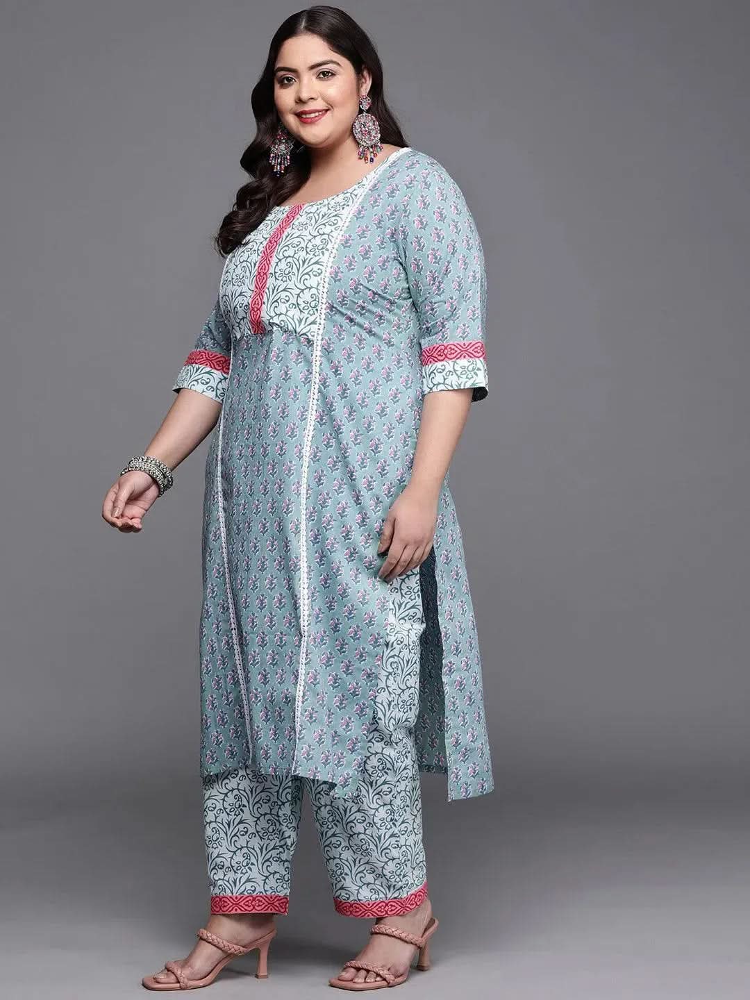 Buy Plus Size Blue Printed Cotton Suit Set - 15158O- | Libas Ethnic Wear Online
Buy Plus Size Blue Printed Cotton Suit Set - 15158O- | Libas Ethnic Wear Online