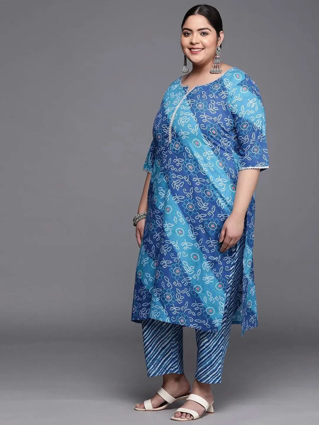 Buy Plus Size Blue Printed Cotton Suit Set - 15151O- | Libas Ethnic Wear Online
Buy Plus Size Blue Printed Cotton Suit Set - 15151O- | Libas Ethnic Wear Online