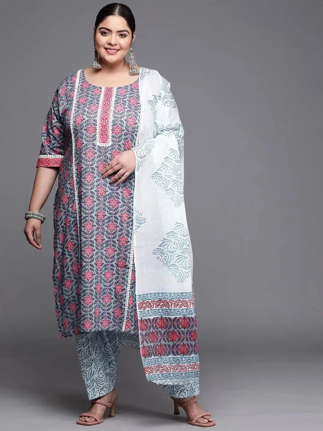Buy Plus Size Blue Printed Cotton Suit Set - 15159O- | Libas Ethnic Wear Online
Buy Plus Size Blue Printed Cotton Suit Set - 15159O- | Libas Ethnic Wear Online