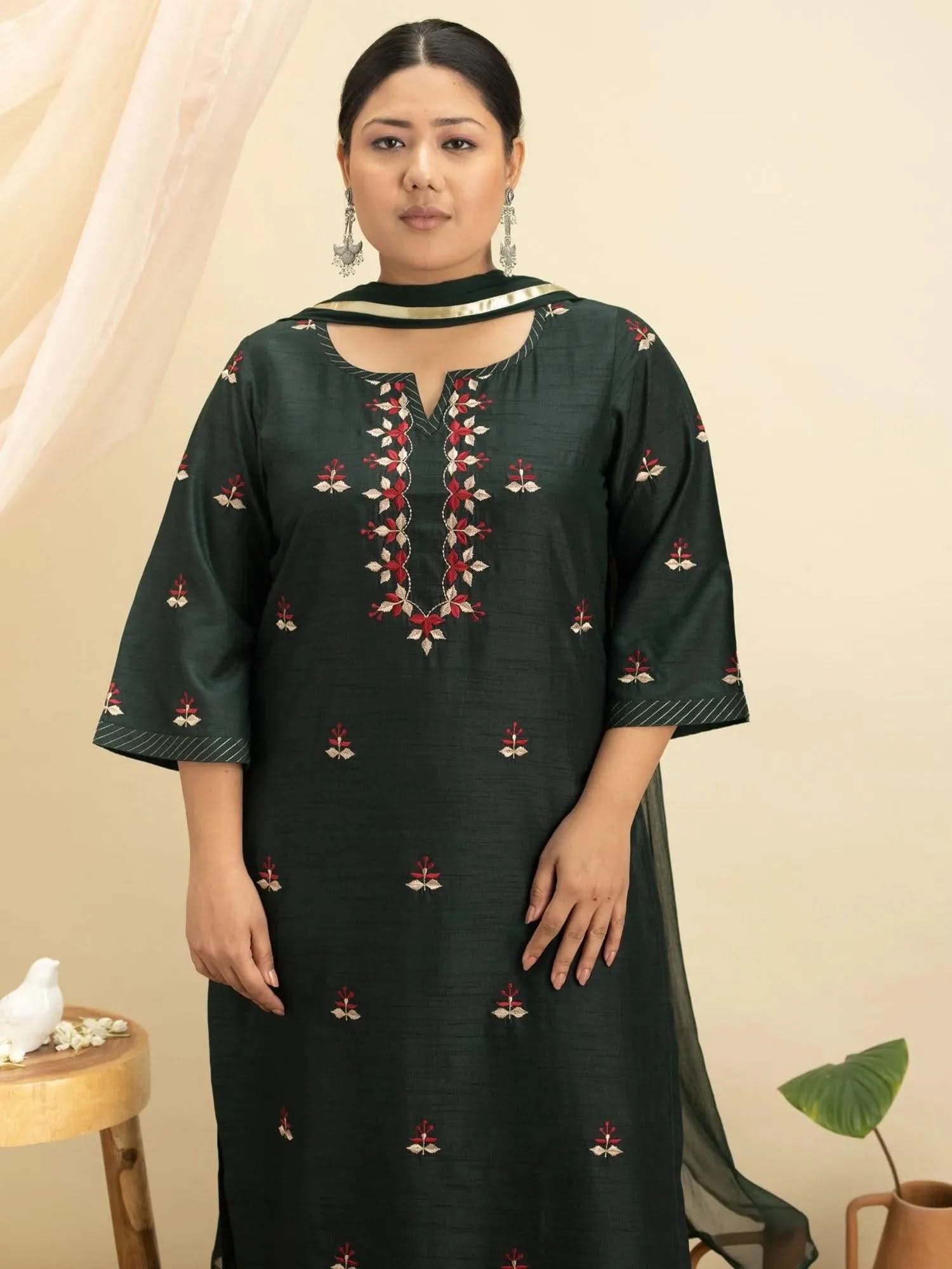 Buy Green Silk Embroidered Straight Kurta With Silk Palazzo And Dupatta Online
Buy Green Silk Embroidered Straight Kurta With Silk Palazzo And Dupatta Online
