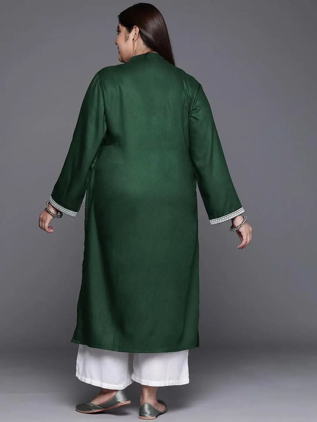 Buy Plus Size Green Embroidered Wool Blend Kurta - 11125-6XL | Libas Ethnic Wear Online
Buy Plus Size Green Embroidered Wool Blend Kurta - 11125-6XL | Libas Ethnic Wear Online