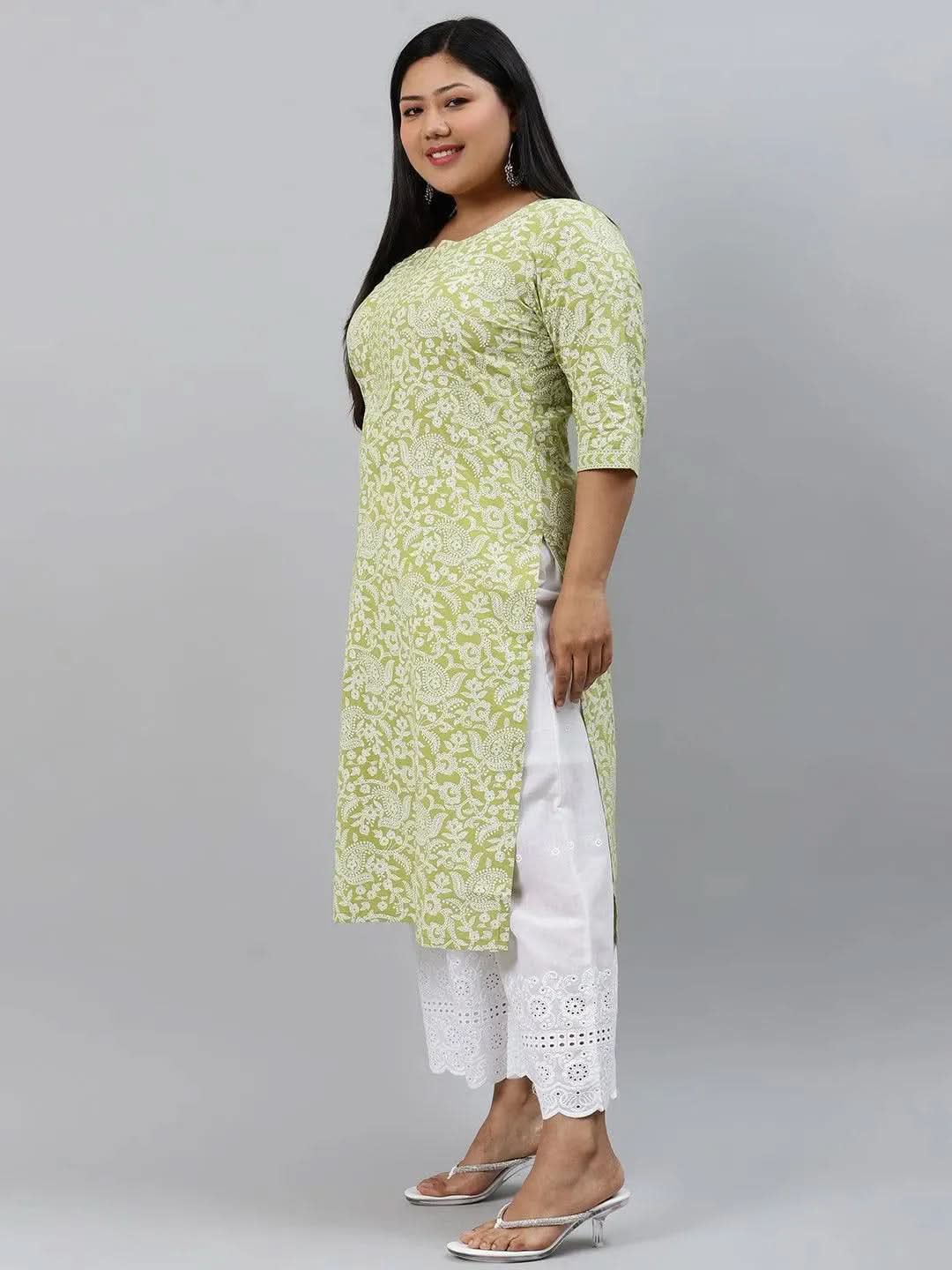 Buy Plus Size Green Printed Cotton Kurta - 11056- | Libas Ethnic Wear Online
Buy Plus Size Green Printed Cotton Kurta - 11056- | Libas Ethnic Wear Online
