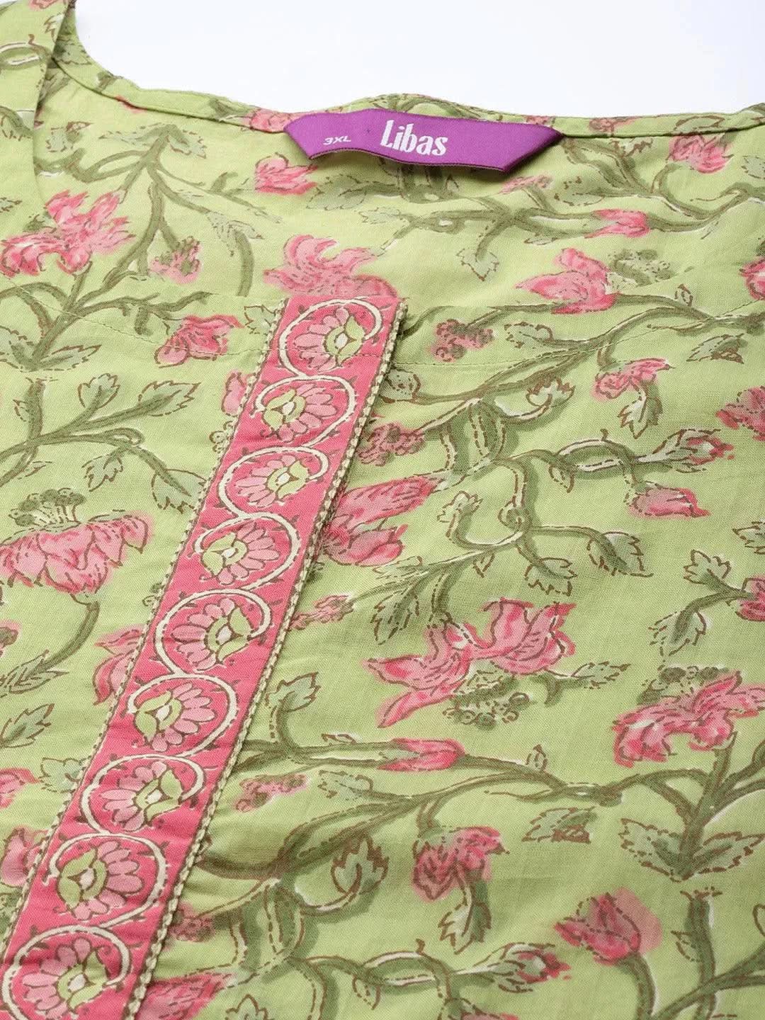 Plus Size Green Printed Cotton Kurta
Plus Size Green Printed Cotton Kurta