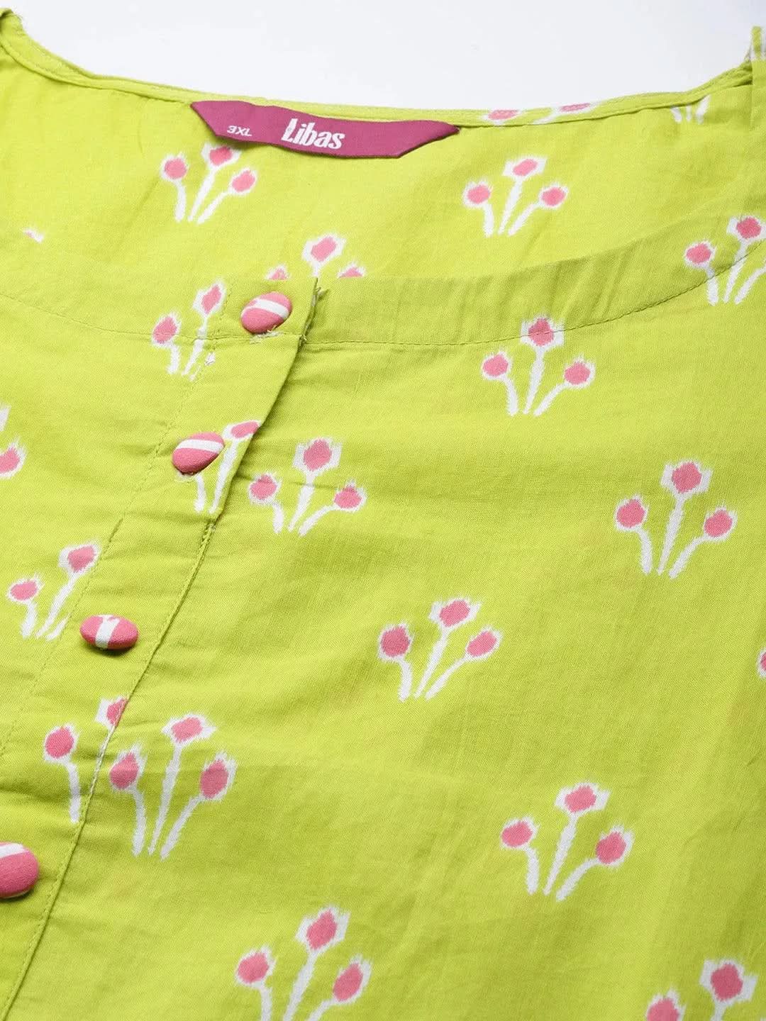 Buy Plus Size Green Printed Cotton Suit Set - 15086-6XL | Libas Ethnic Wear Online
Buy Plus Size Green Printed Cotton Suit Set - 15086-6XL | Libas Ethnic Wear Online