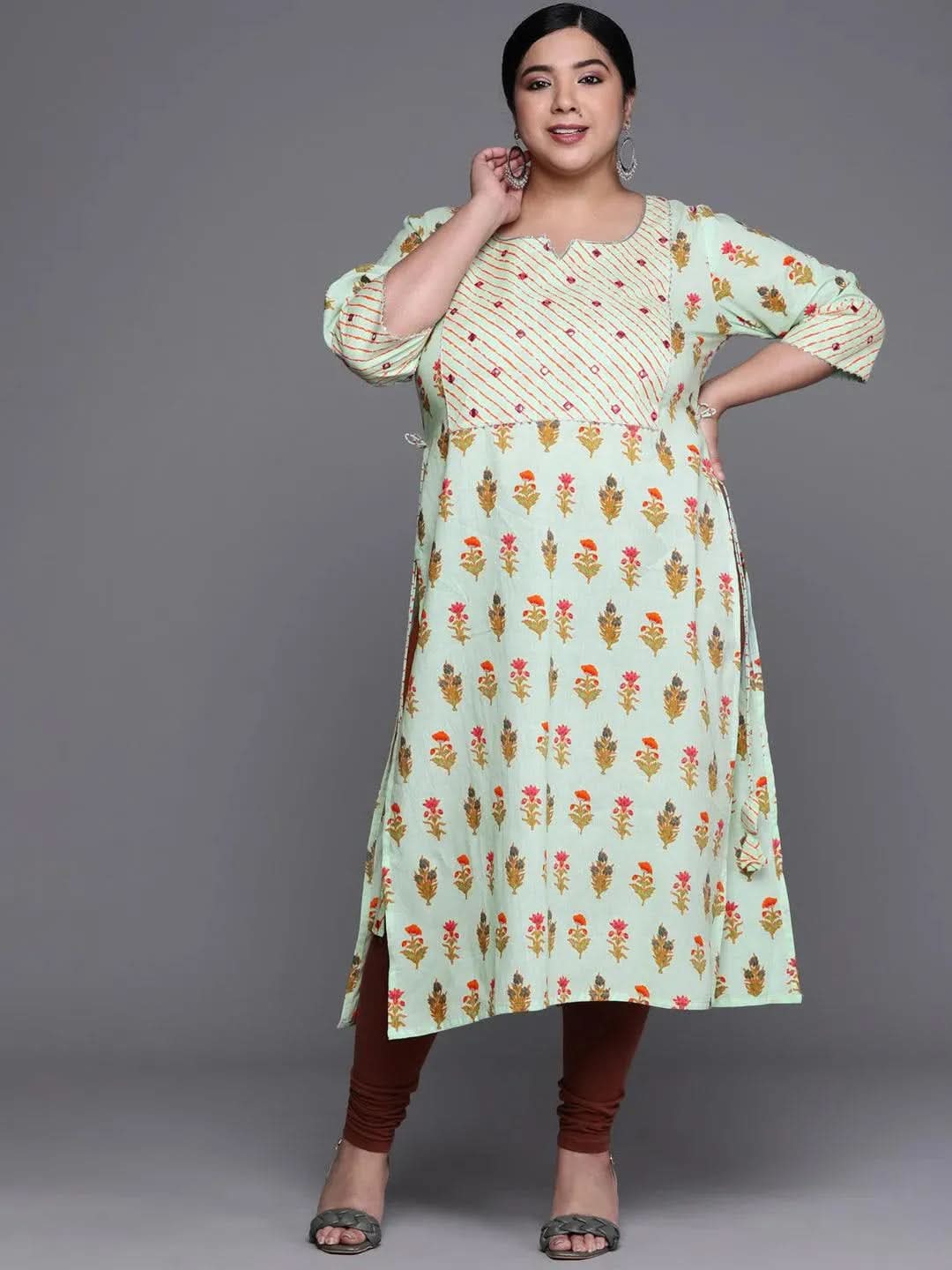 Buy Plus Size Green Yoke Design Cotton Kurta - 25063O- | Libas Ethnic Wear Online 
Buy Plus Size Green Yoke Design Cotton Kurta - 25063O- | Libas Ethnic Wear Online