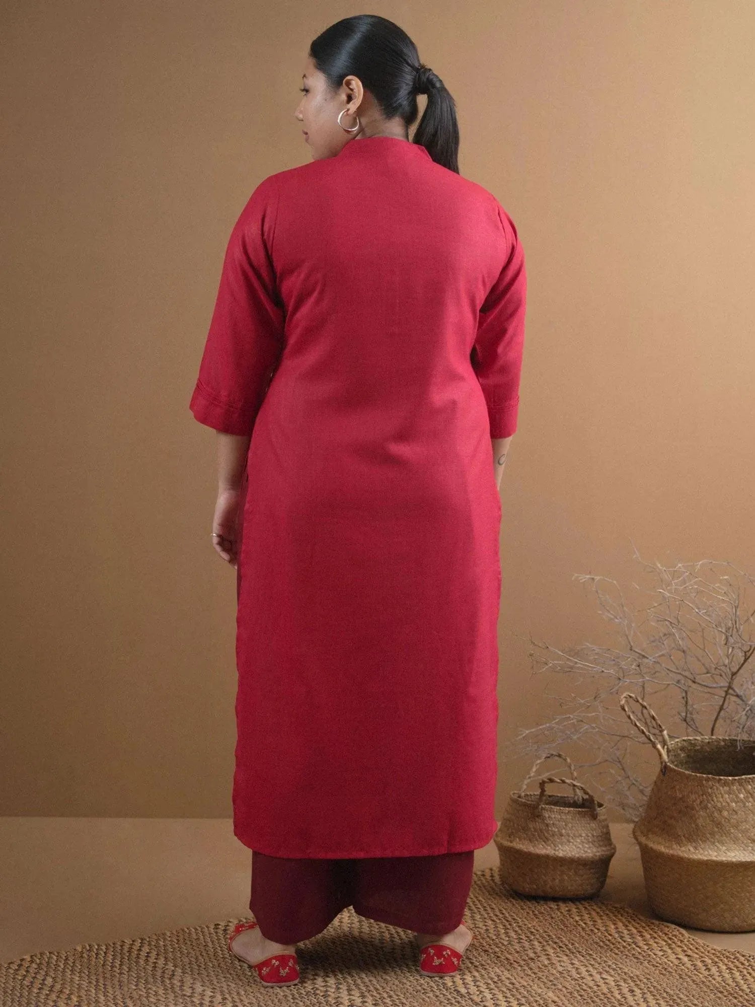 Buy Plus Size Maroon Solid Cotton Kurta - 11002-3XL | Libas Ethnic Wear Online
Buy Plus Size Maroon Solid Cotton Kurta - 11002-3XL | Libas Ethnic Wear Online