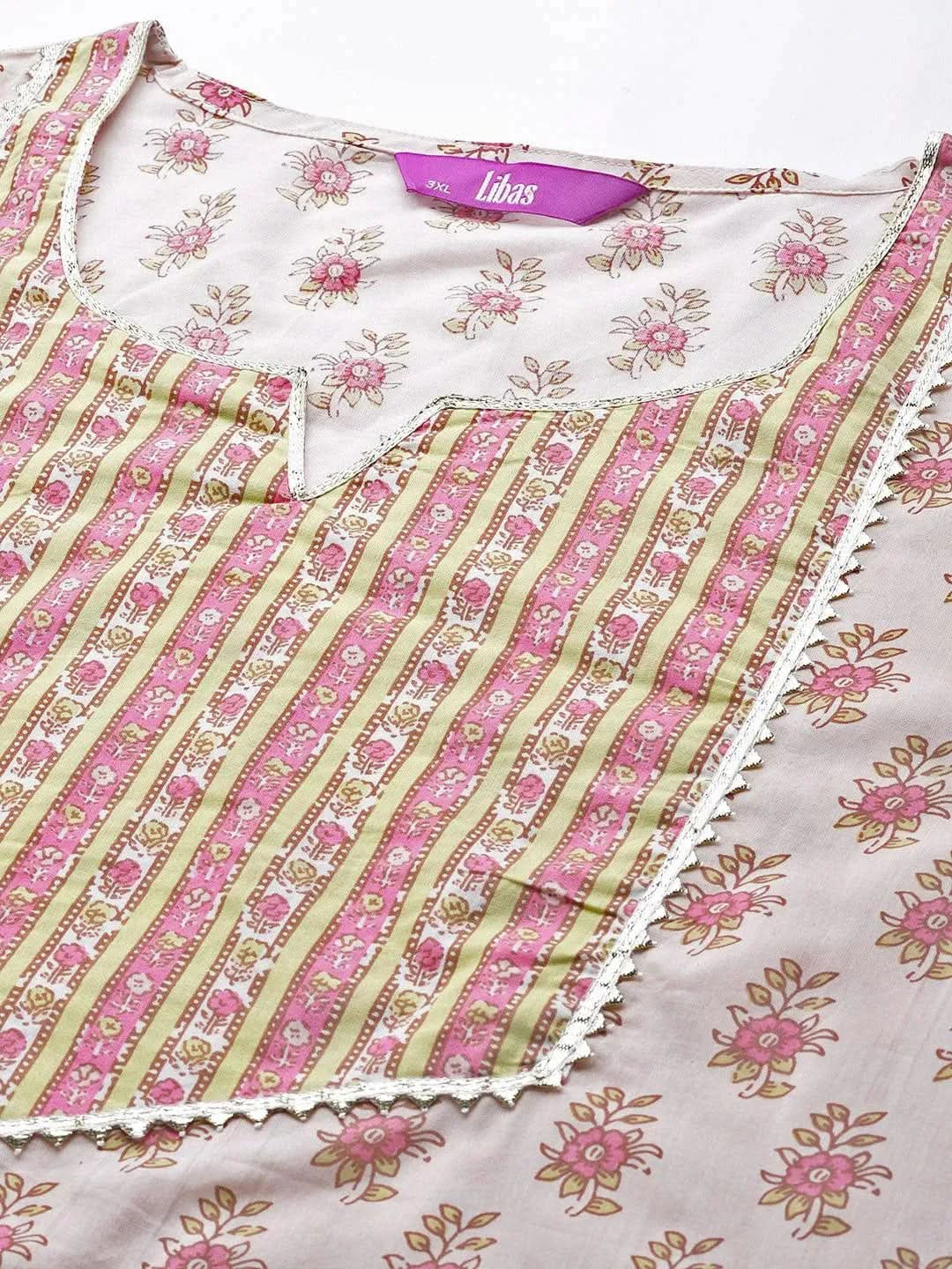 Buy Plus Size Off White Printed Cotton Suit Set - 15161O-3XL | Libas Ethnic Wear Online 
Buy Plus Size Off White Printed Cotton Suit Set - 15161O-3XL | Libas Ethnic Wear Online