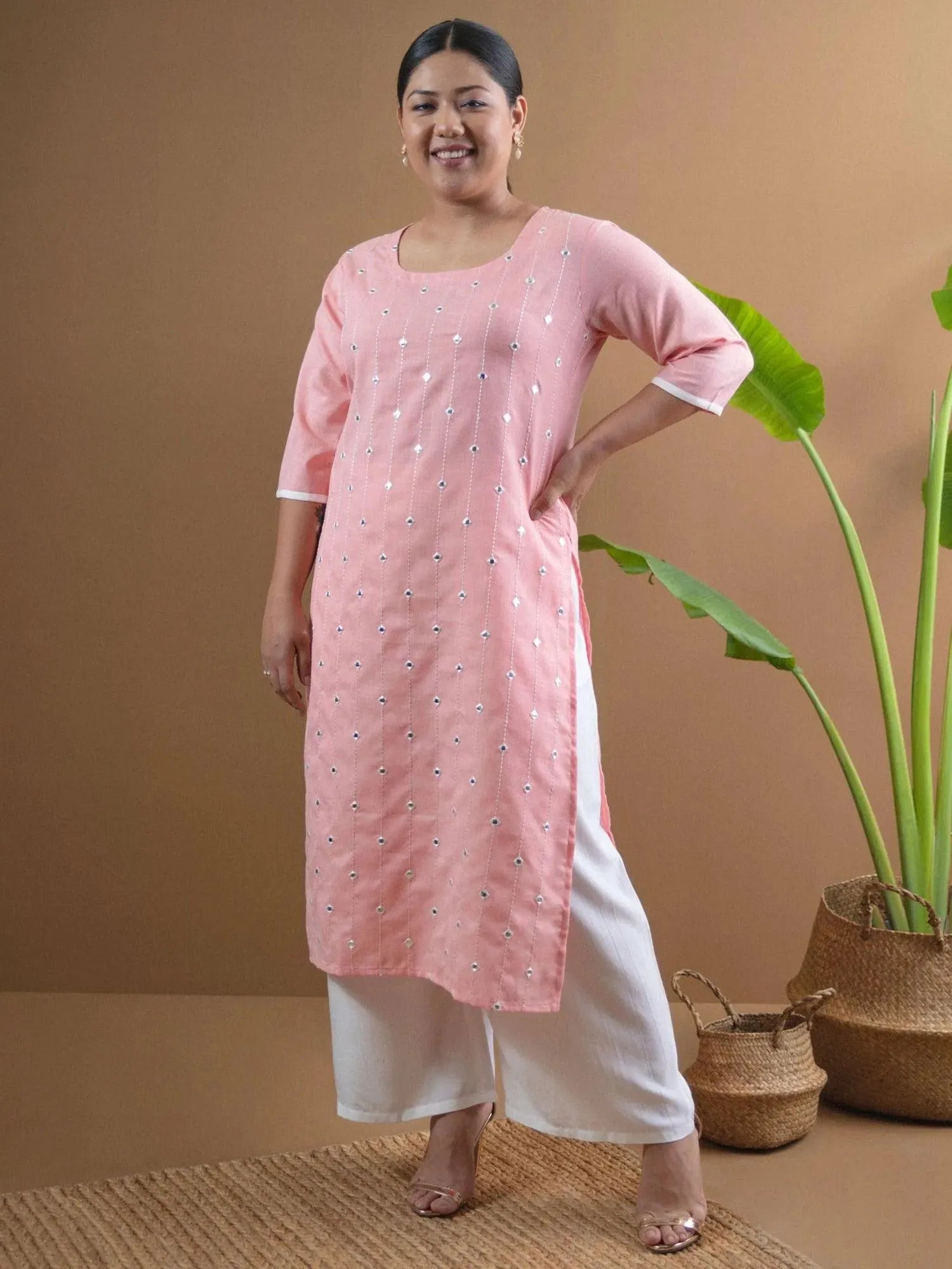 Buy Plus Size Pink Embroidered Cotton Kurta - 11024- | Libas Ethnic Wear Online
Buy Plus Size Pink Embroidered Cotton Kurta - 11024- | Libas Ethnic Wear Online