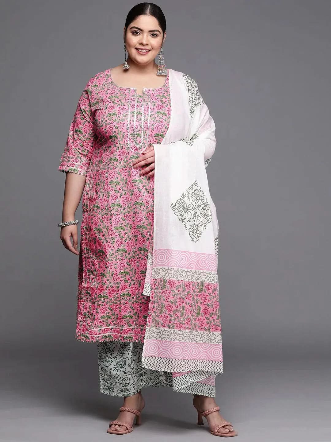 Buy Plus Size Pink Printed Cotton Suit Set - 15138O-3XL | Libas Ethnic Wear Online
Buy Plus Size Pink Printed Cotton Suit Set - 15138O-3XL | Libas Ethnic Wear Online