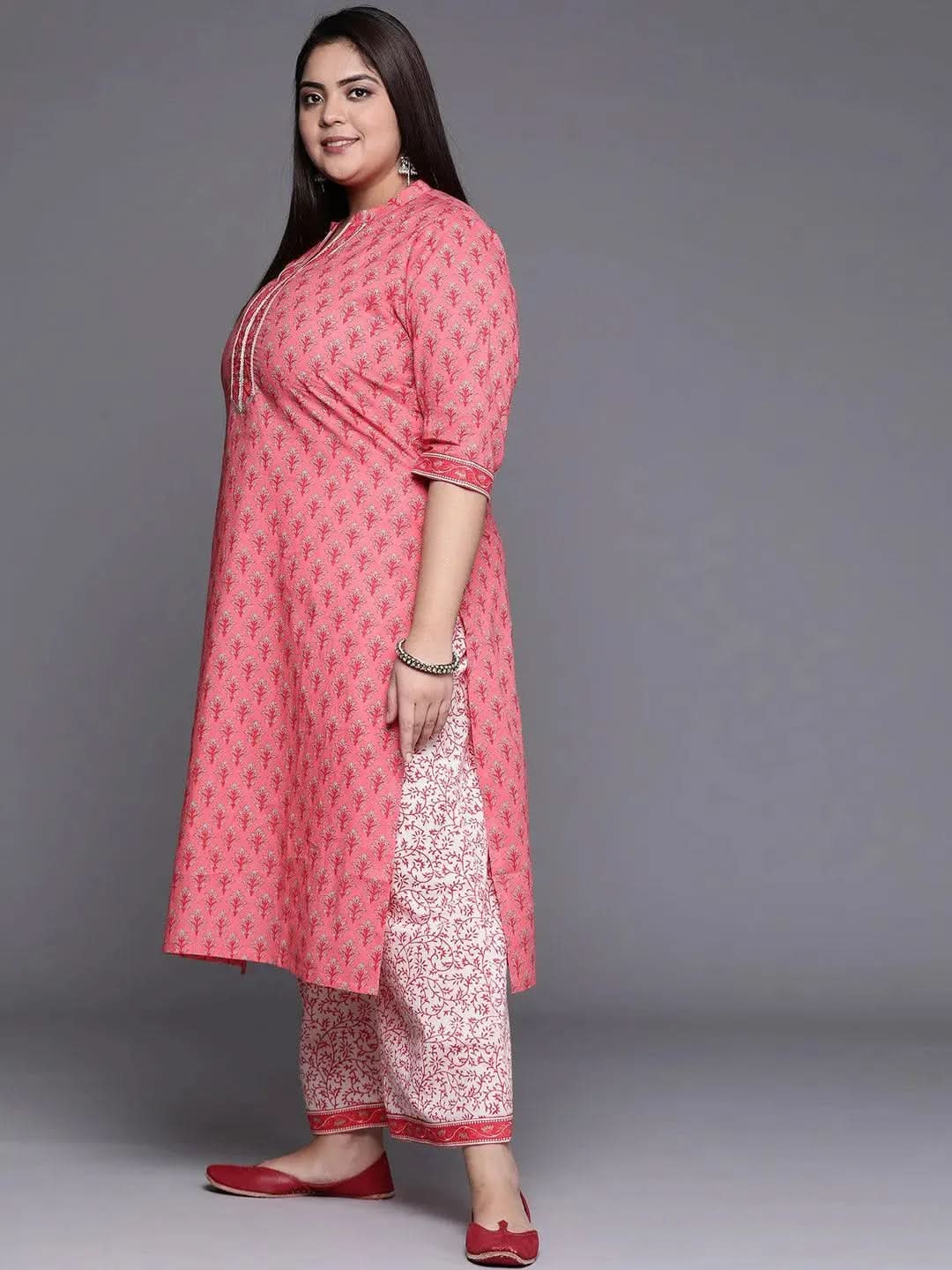 Buy Plus Size Pink Printed Cotton Suit Set - 15091- | Libas Ethnic Wear Online
Buy Plus Size Pink Printed Cotton Suit Set - 15091- | Libas Ethnic Wear Online