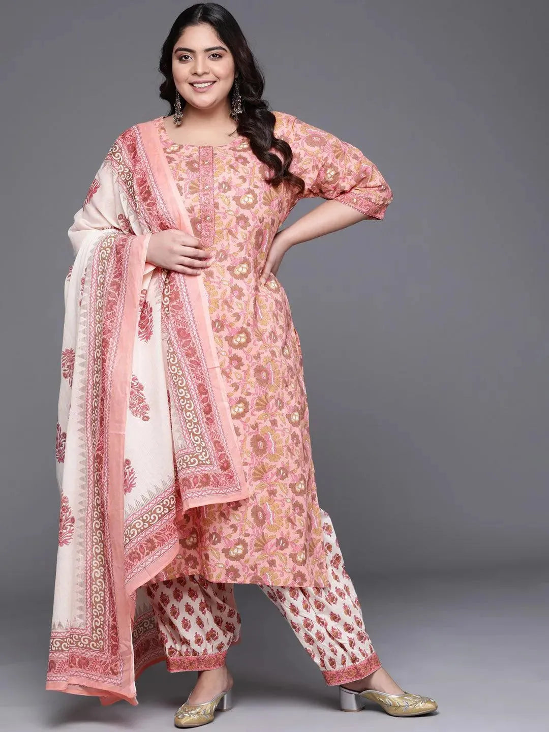 Buy Plus Size Pink Printed Cotton Suit Set - 15134O-3XL | Libas Ethnic Wear Online
Buy Plus Size Pink Printed Cotton Suit Set - 15134O-3XL | Libas Ethnic Wear Online