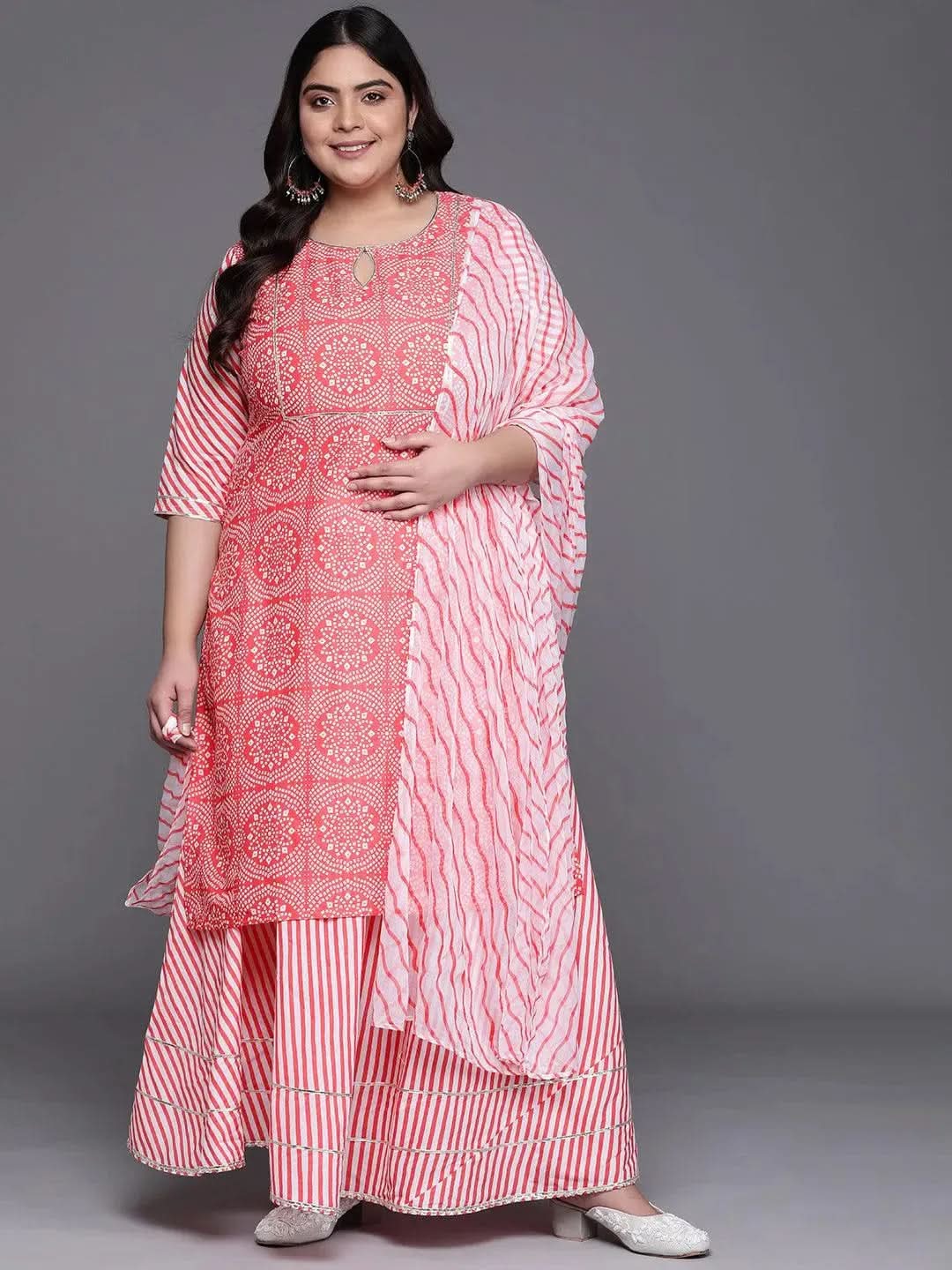 Buy Plus Size Pink Printed Cotton Suit Set - 15149O- | Libas Ethnic Wear Online
Buy Plus Size Pink Printed Cotton Suit Set - 15149O- | Libas Ethnic Wear Online