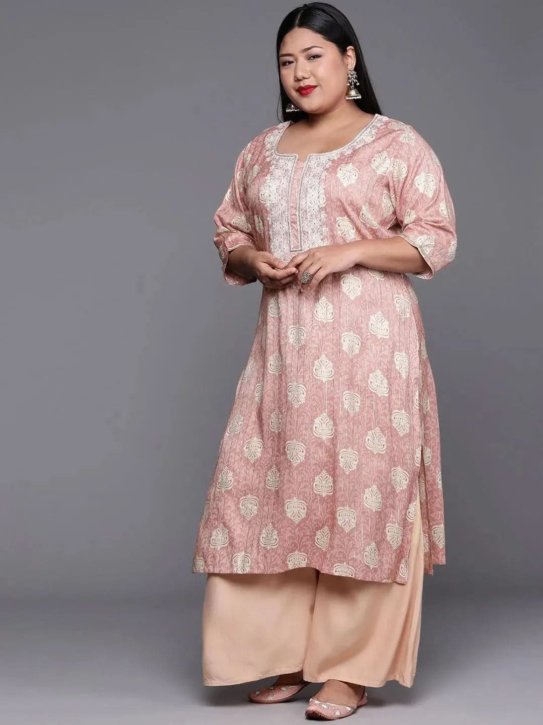 Buy Plus Size Pink Printed Rayon Kurta - 25082O- | Libas Ethnic Wear Online
Buy Plus Size Pink Printed Rayon Kurta - 25082O- | Libas Ethnic Wear Online