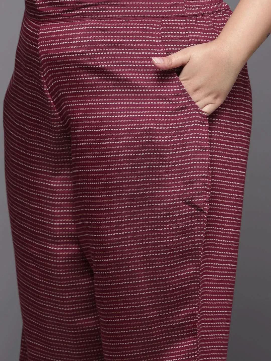 Plus Size Purple Printed Silk Blend Straight Kurta With Palazzos & Dupatta
Plus Size Purple Printed Silk Blend Straight Kurta With Palazzos & Dupatta