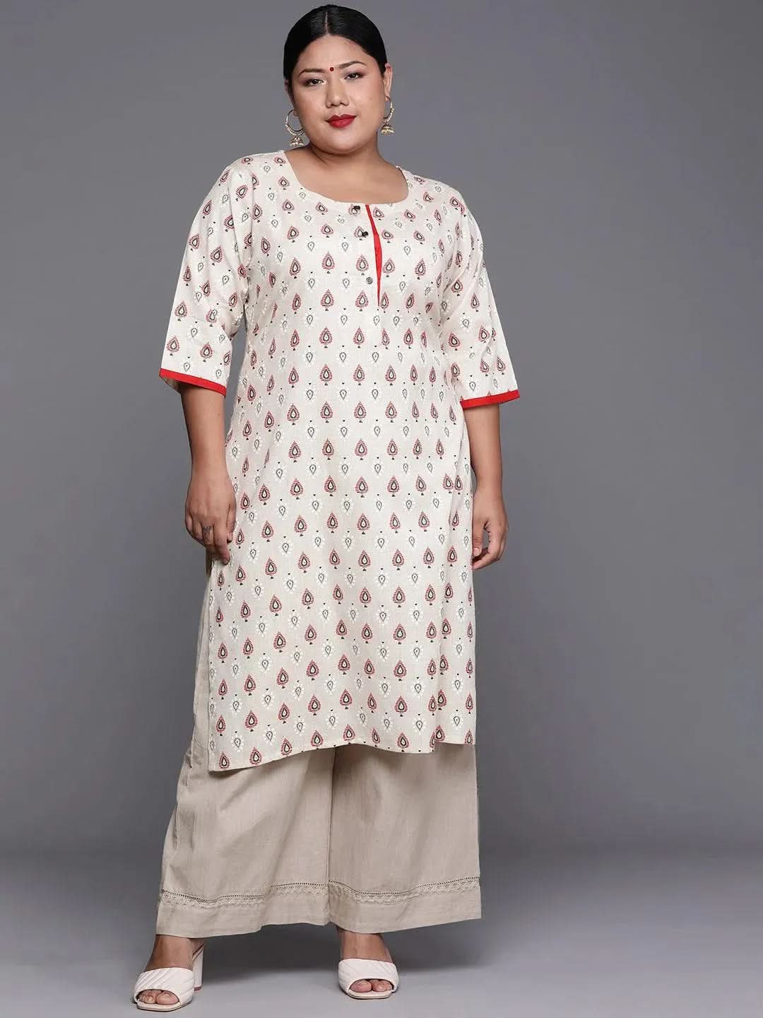 Buy Plus Size White Printed Cotton Kurta - 25097O- | Libas Ethnic Wear Online
Buy Plus Size White Printed Cotton Kurta - 25097O- | Libas Ethnic Wear Online