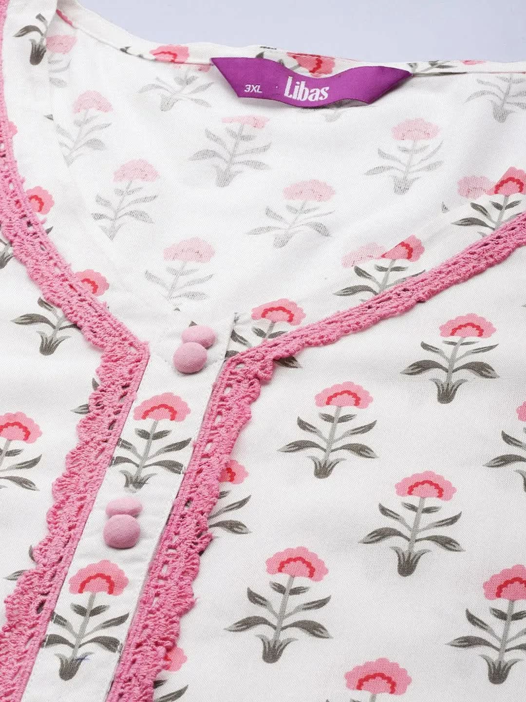 Buy Plus Size White Printed Cotton Kurta - 25025O-6XL | Libas Ethnic Wear Online 
Buy Plus Size White Printed Cotton Kurta - 25025O-6XL | Libas Ethnic Wear Online