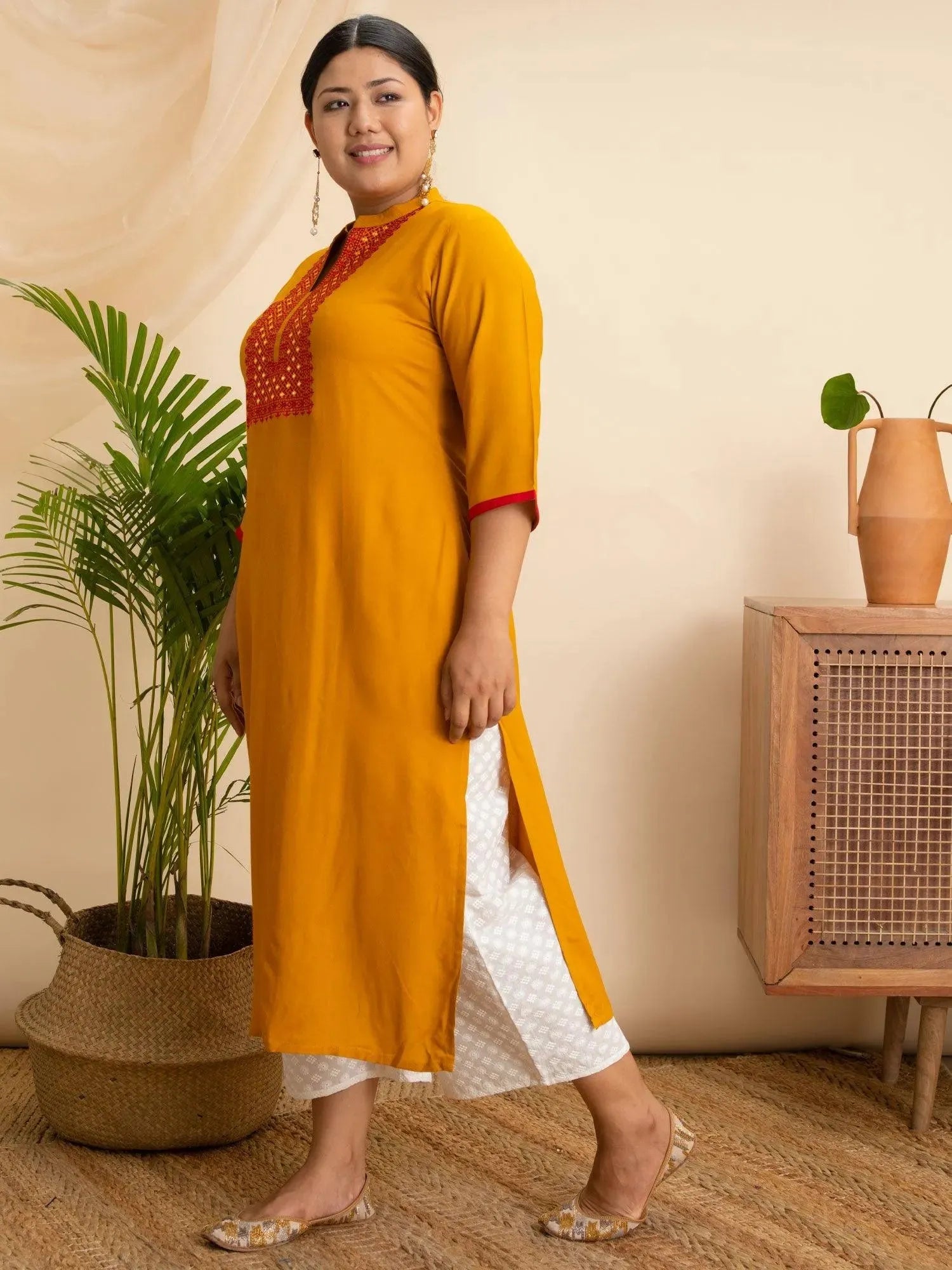Buy Plus Size Yellow Embroidered Rayon Kurta - 11033- | Libas Ethnic Wear Online
Buy Plus Size Yellow Embroidered Rayon Kurta - 11033- | Libas Ethnic Wear Online