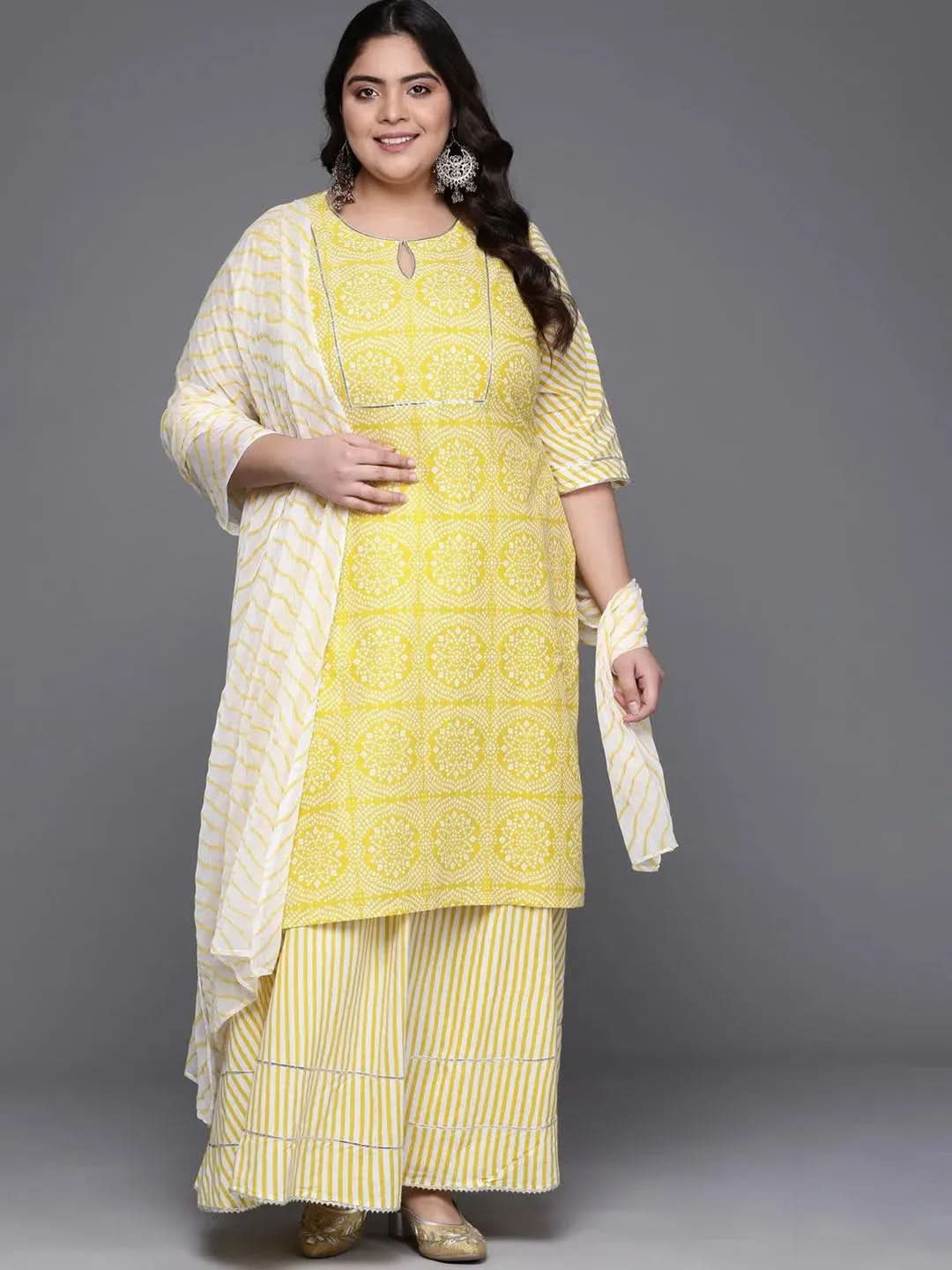 Buy Plus Size Yellow Printed Cotton Suit Set - 15150O- | Libas Ethnic Wear Online
Buy Plus Size Yellow Printed Cotton Suit Set - 15150O- | Libas Ethnic Wear Online