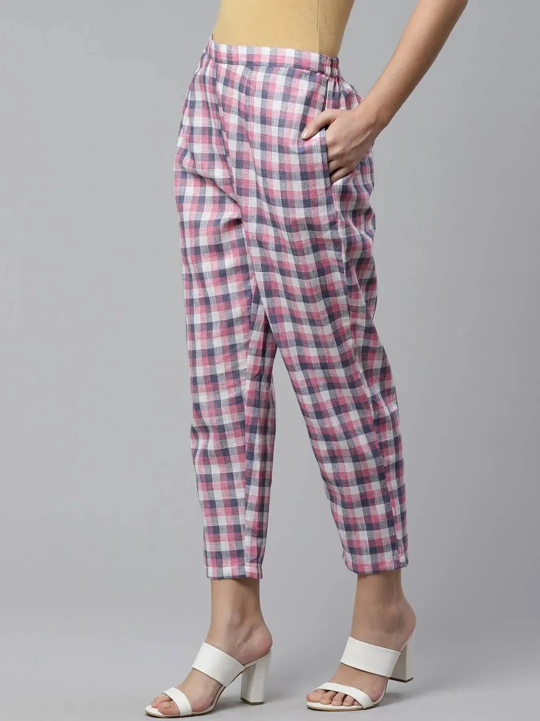 Buy Purple Checkered Cotton Trousers - PL738- | Libas Ethnic Wear Online
Buy Purple Checkered Cotton Trousers - PL738- | Libas Ethnic Wear Online