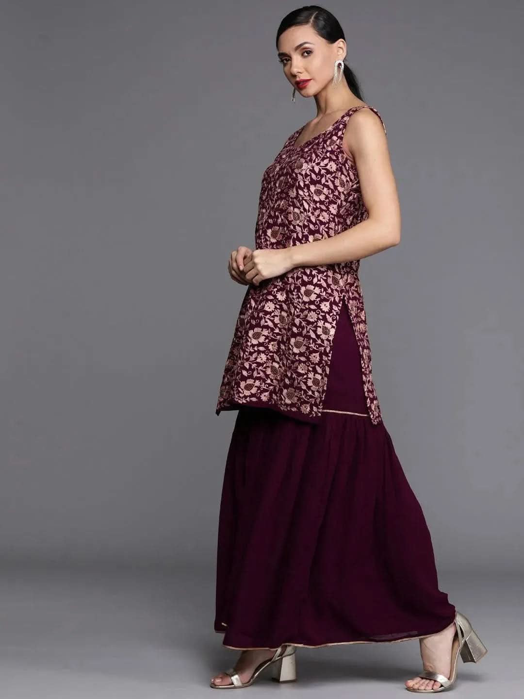 Buy Purple Embroidered Georgette Suit Set - 20137O-XS | Libas Ethnic Wear Online
Buy Purple Embroidered Georgette Suit Set - 20137O-XS | Libas Ethnic Wear Online