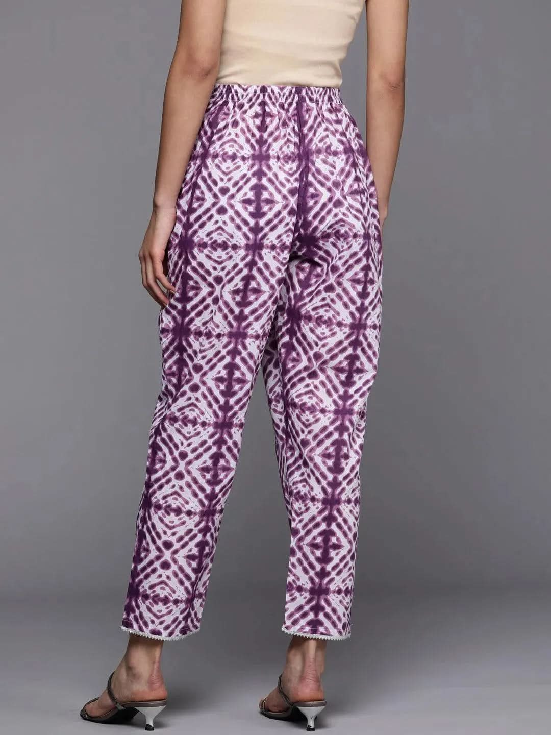 Purple Printed Cotton Trousers
Purple Printed Cotton Trousers