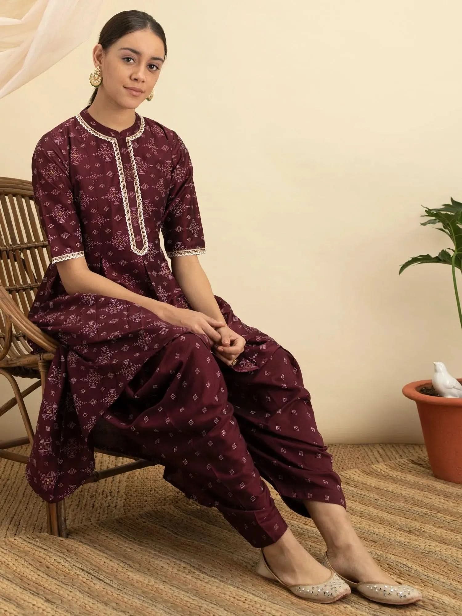 Buy Purple Silk Printed High -Low Kurta With Purple Silk Printed Dhoti Pant Online
Buy Purple Silk Printed High -Low Kurta With Purple Silk Printed Dhoti Pant Online