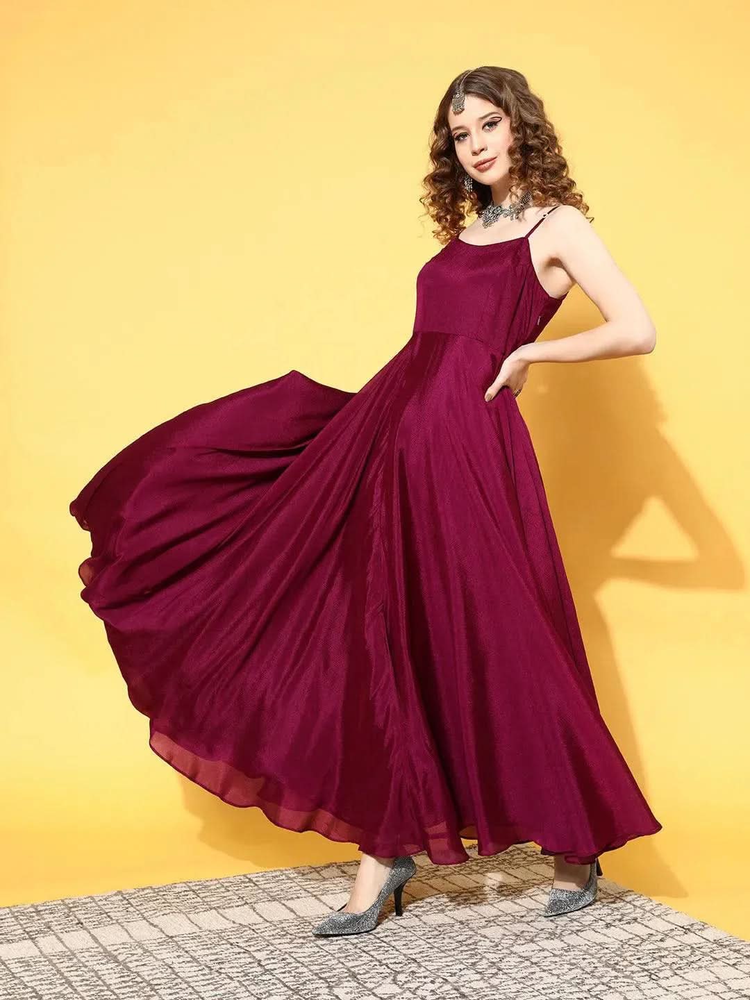 Purple Solid Georgette Dress
Purple Solid Georgette Dress