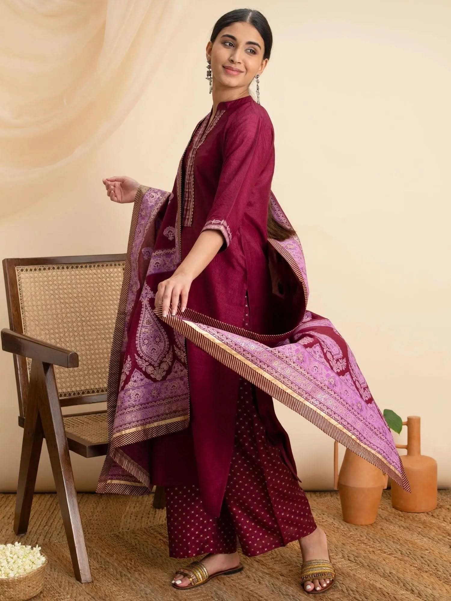 Buy Purple Solid Silk Suit Set - 20082O-XS | Libas Ethnic Wear Online
Buy Purple Solid Silk Suit Set - 20082O-XS | Libas Ethnic Wear Online