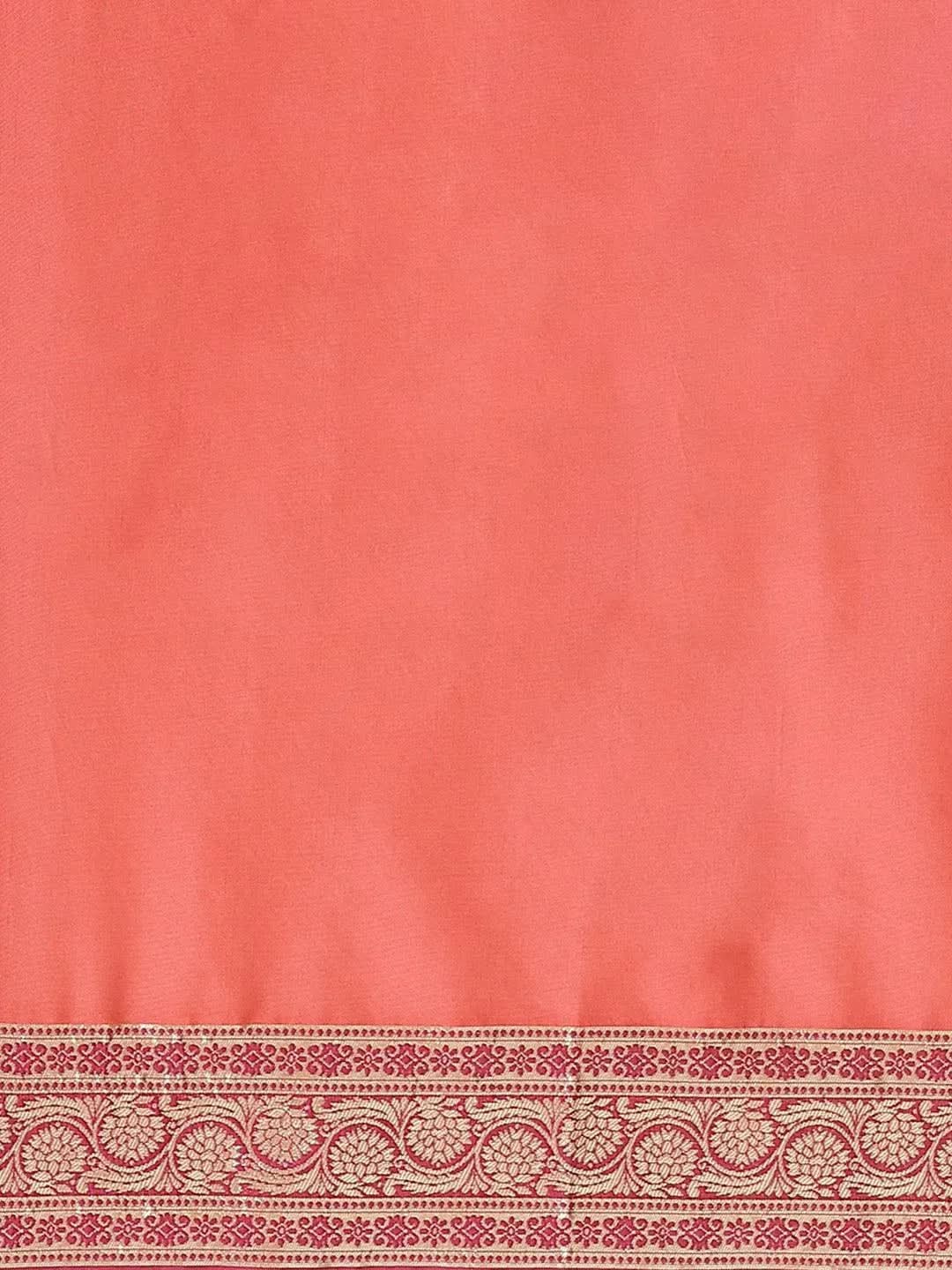 Purple Woven Design Brocade Saree - Libas