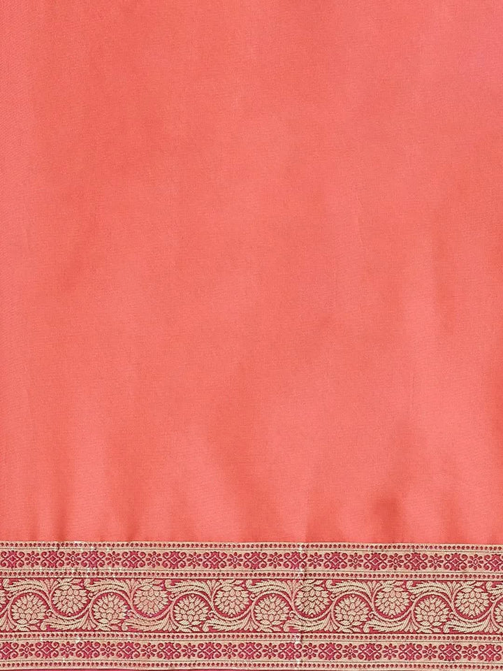 Purple Woven Design Brocade Saree - Libas