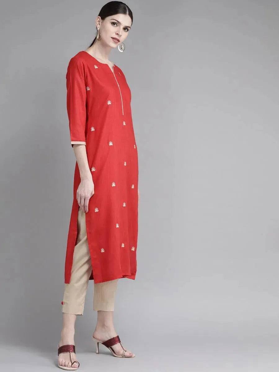 Buy Red Embroidered Cotton Kurta Set - 6673O-XS | Libas Ethnic Wear Online
Buy Red Embroidered Cotton Kurta Set - 6673O-XS | Libas Ethnic Wear Online