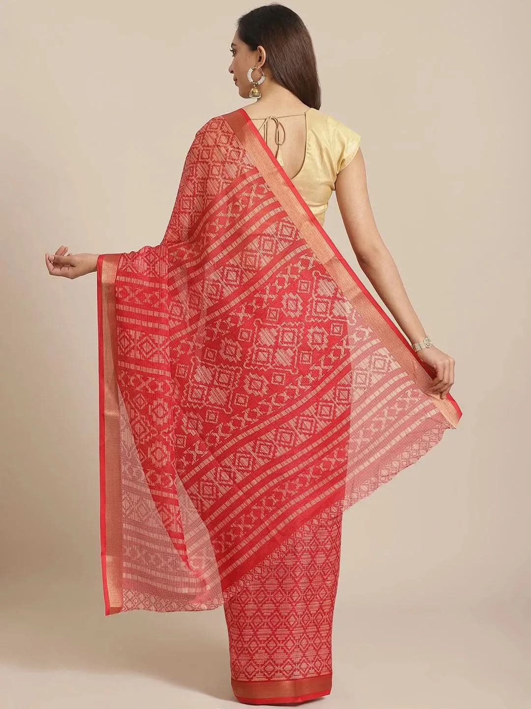 Red Printed Chiffon Saree
Red Printed Chiffon Saree
